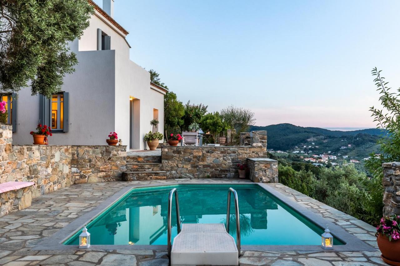 Villa Nina Skopelos- Private Pool - Magnificent Views エクステリア 写真