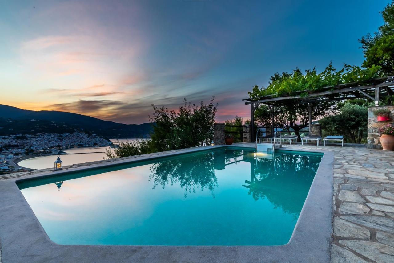 Villa Nina Skopelos- Private Pool - Magnificent Views エクステリア 写真