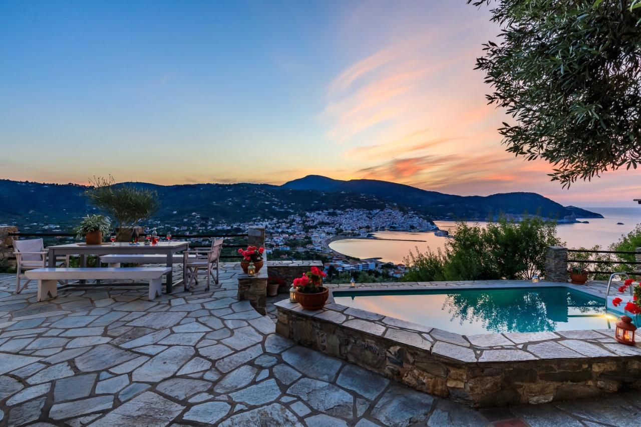 Villa Nina Skopelos- Private Pool - Magnificent Views エクステリア 写真